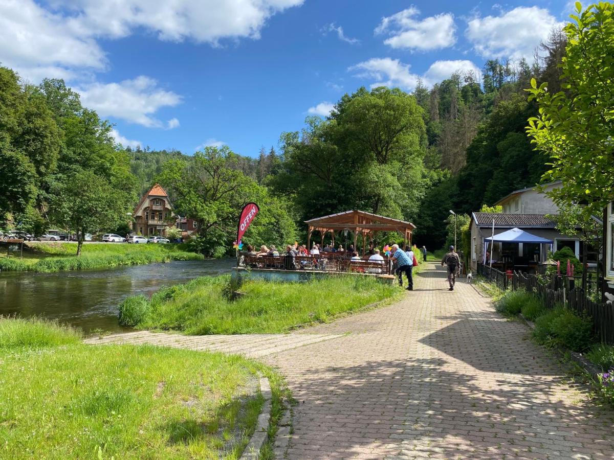 Pension Sternschnuppe, Treseburg Harz, Unmittelbar Am Wasser Thale Ngoại thất bức ảnh